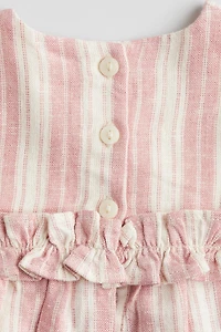 Linen-Blend Dress