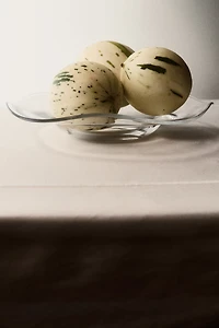 Irregular-Shaped Glass Serving Bowl