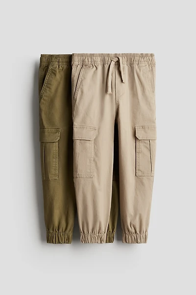 Lot de 2 pantalons jogging cargo