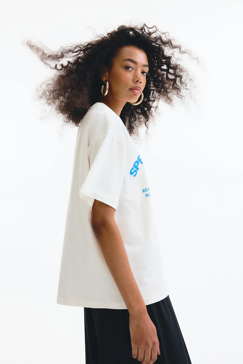 T-shirt grande taille avec motif imprimé