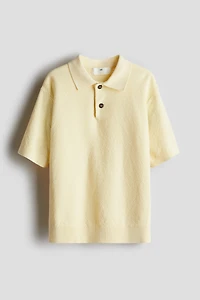 Textured-Knit cotton Polo Shirt