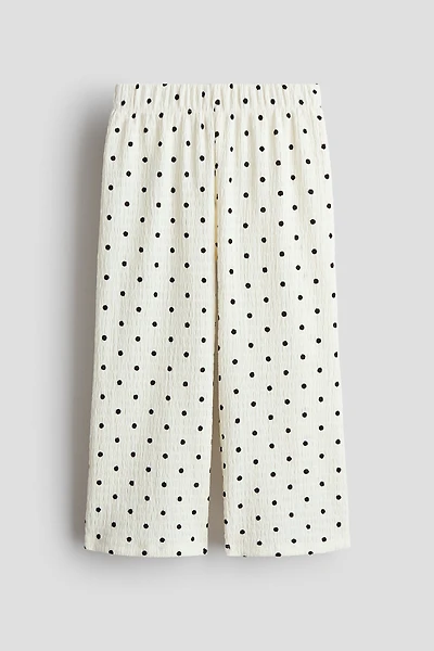 Pantalon large à effet froissé