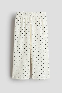 Wide-Leg Crinkled Pants