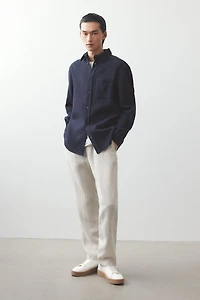 Chemise classique en tissu texturé