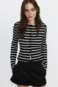 Pointelle Jersey Cardigan