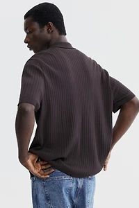 Regular-Fit Rib-Knit Shirt