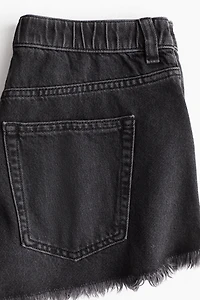 Frayed-Edge Denim Shorts