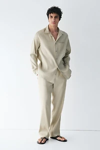 Regular-Fit Linen-Blend Shirt