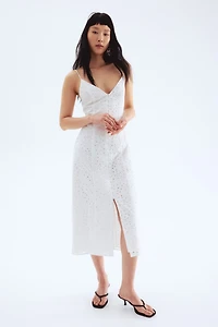 Eyelet-Embroidered Strappy Dress