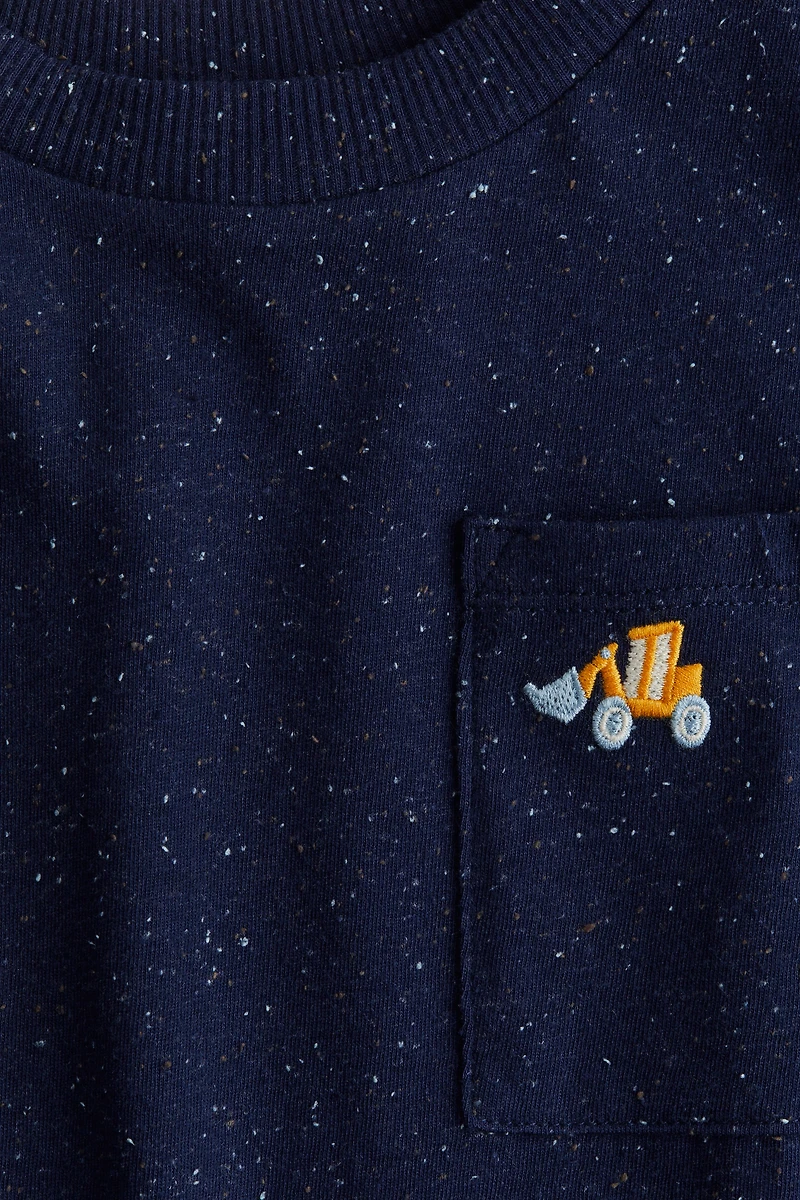 Embroidered-Detail Cotton T-Shirt