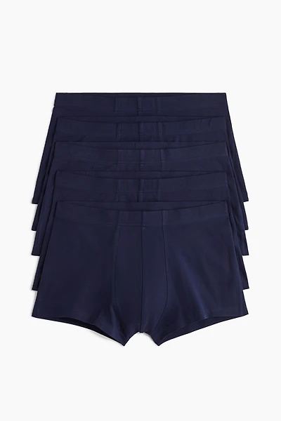 Lot de 5 caleçons boxeurs courts en coton