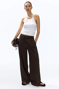 Pantalon droit avec taille élastique