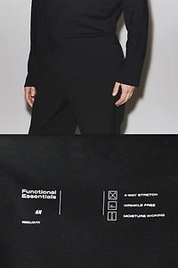 Four-Way Stretch Regular-Fit Pull-On Pants