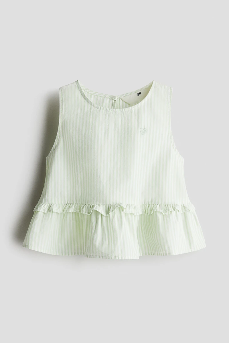 Cotton Peplum Top