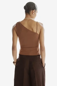 Haut asymétrique à effet drapé