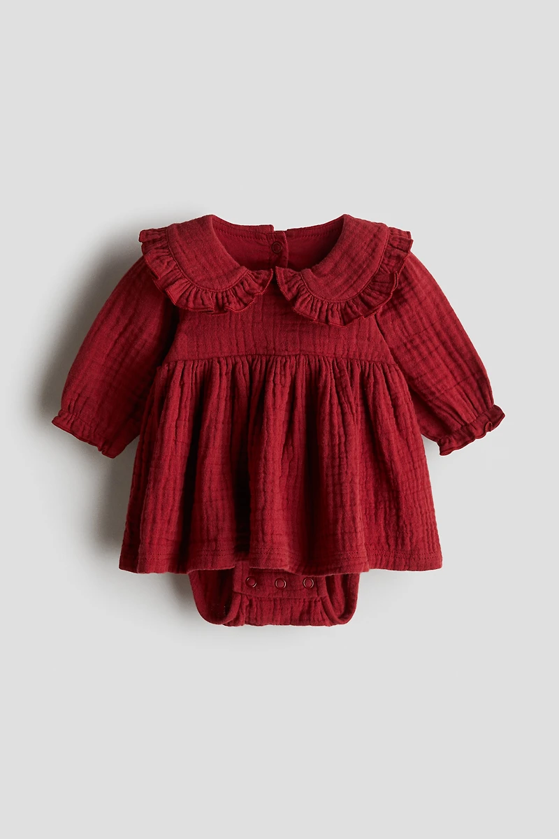 Cotton Muslin Bodysuit Dress