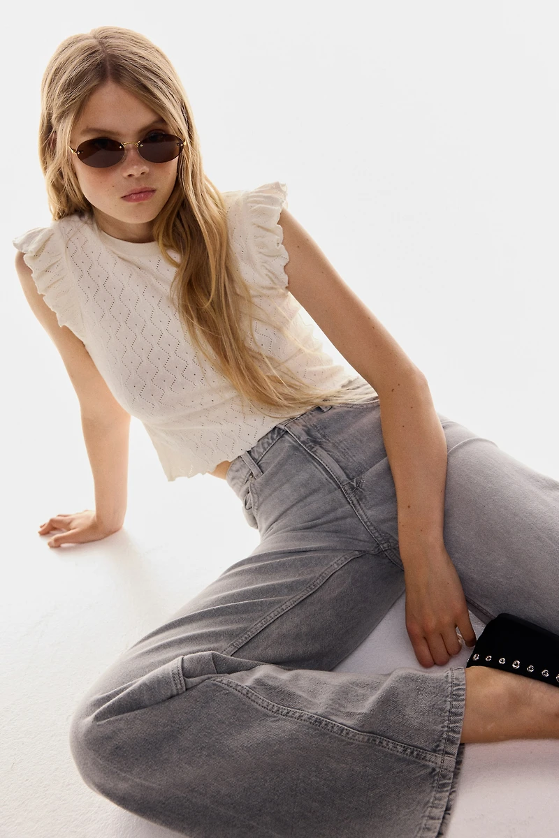 Haut à manches volants