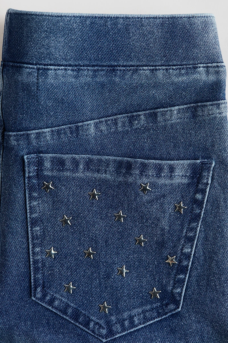 Jegging évasé à l'aspect denim