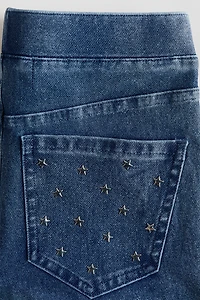 Jegging évasé à l'aspect denim