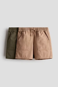 Lot de 2 shorts en toile