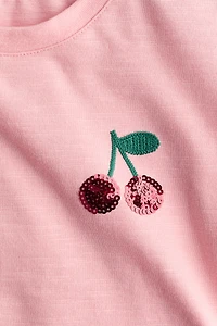 Motif-Detail T-Shirt Dress