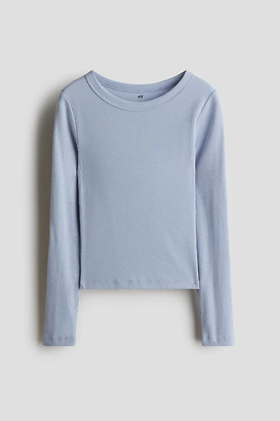 Haut en jersey de coton côtelé