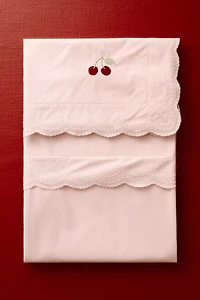 Embroidered-Detail Crib Duvet Cover Set