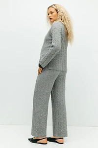 MAMA Pantalon en tricot torsadé