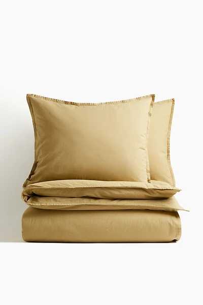 Washed Cotton King/Queen Duvet Cover Set