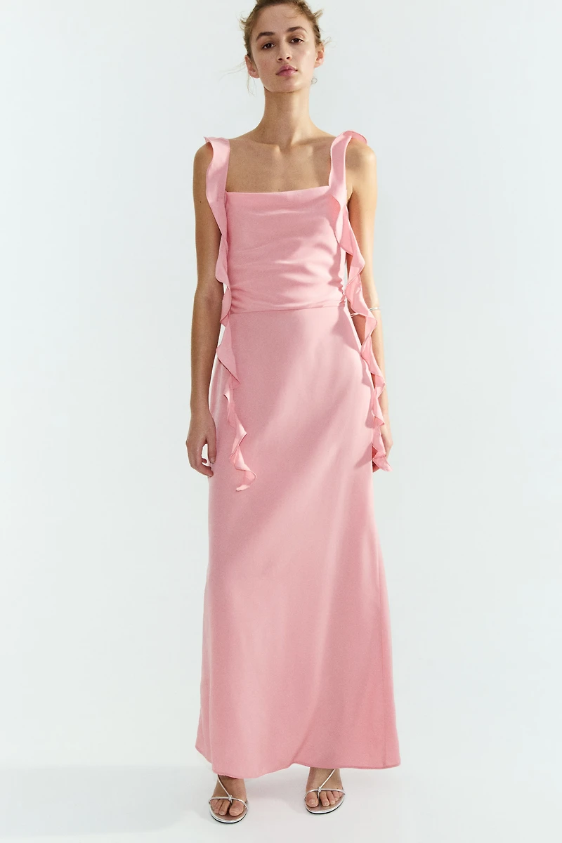 Draped-Panel Dress