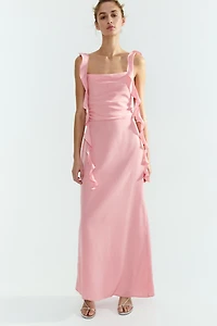 Draped-Panel Dress