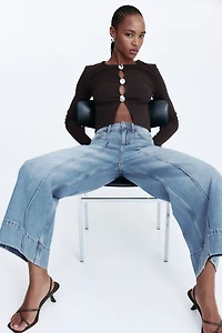 Jean ample à taille basse
