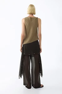 Asymmetric Cowl-Neck Top