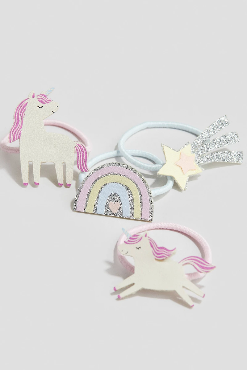 4-Pack Appliquéd Hair Elastics