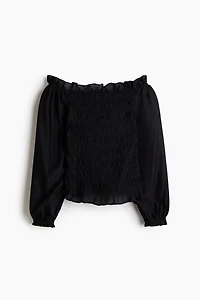 Smocked Off-the-Shoulder Blouse