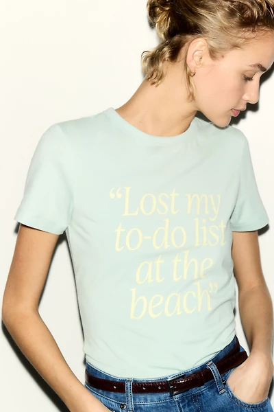 Printed Viscose-Blend T-Shirt