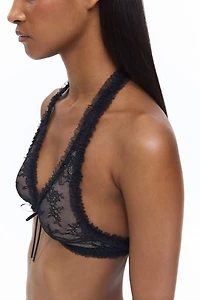 Soft Ruffled Lace Bra