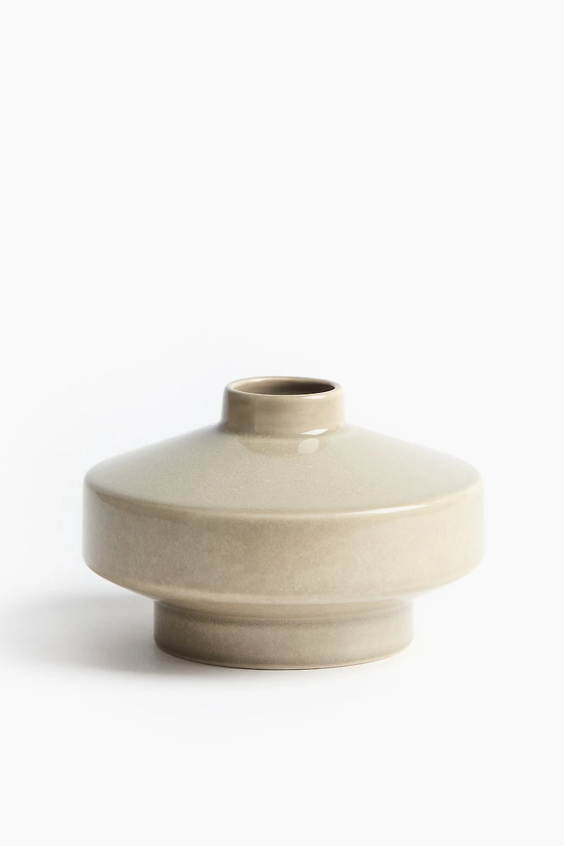 Small Reactive-Glaze Stoneware Vase