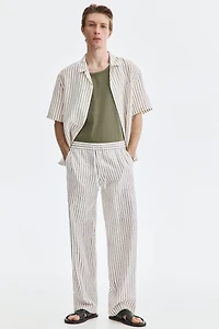 Relaxed-Fit Linen-Blend Pants