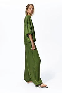 Drawstring-Detail Pull-On Pants