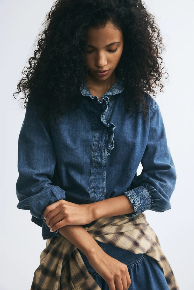 Ruffle-Trimmed Blouse