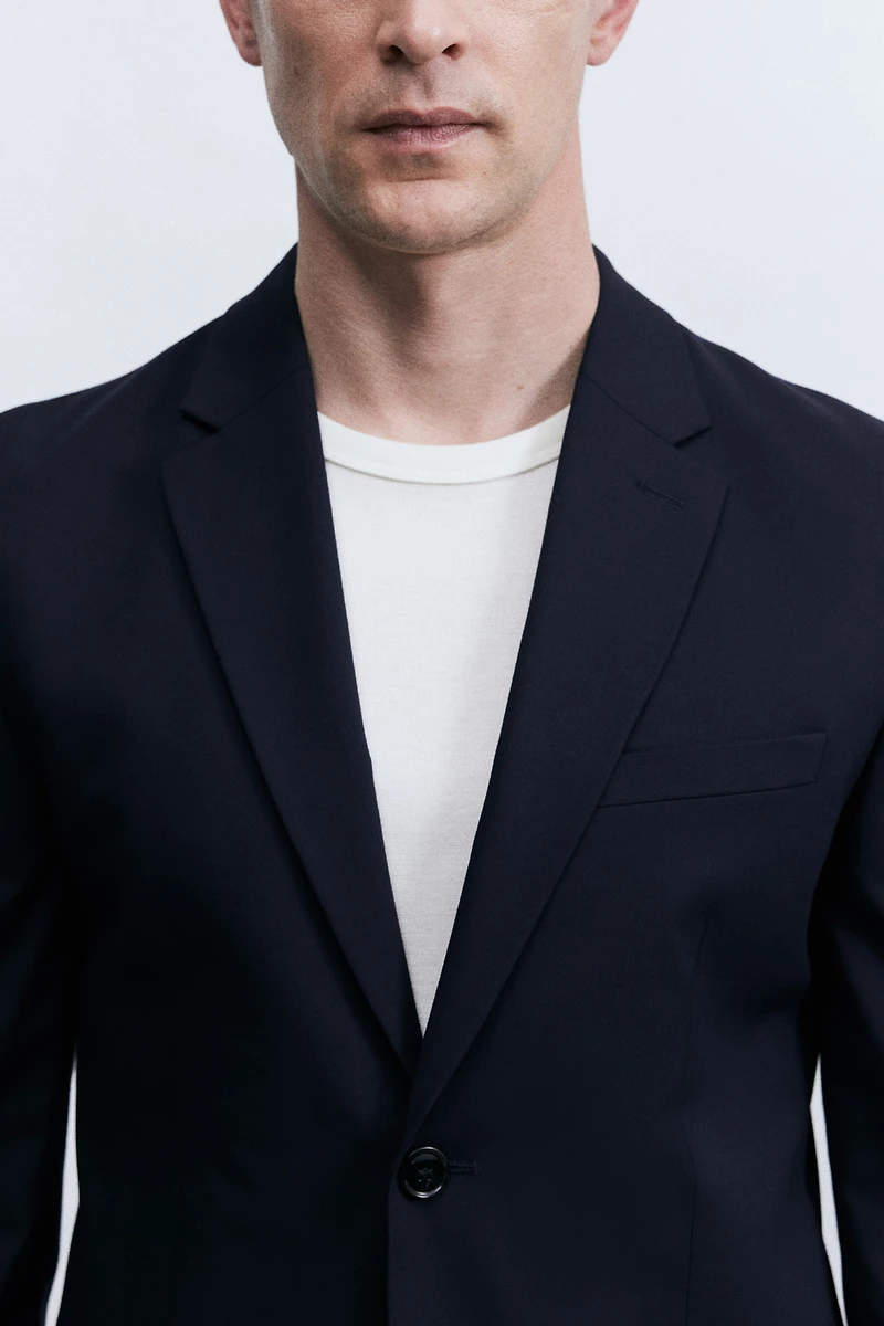 Slim Fit Single-Breasted Jacket