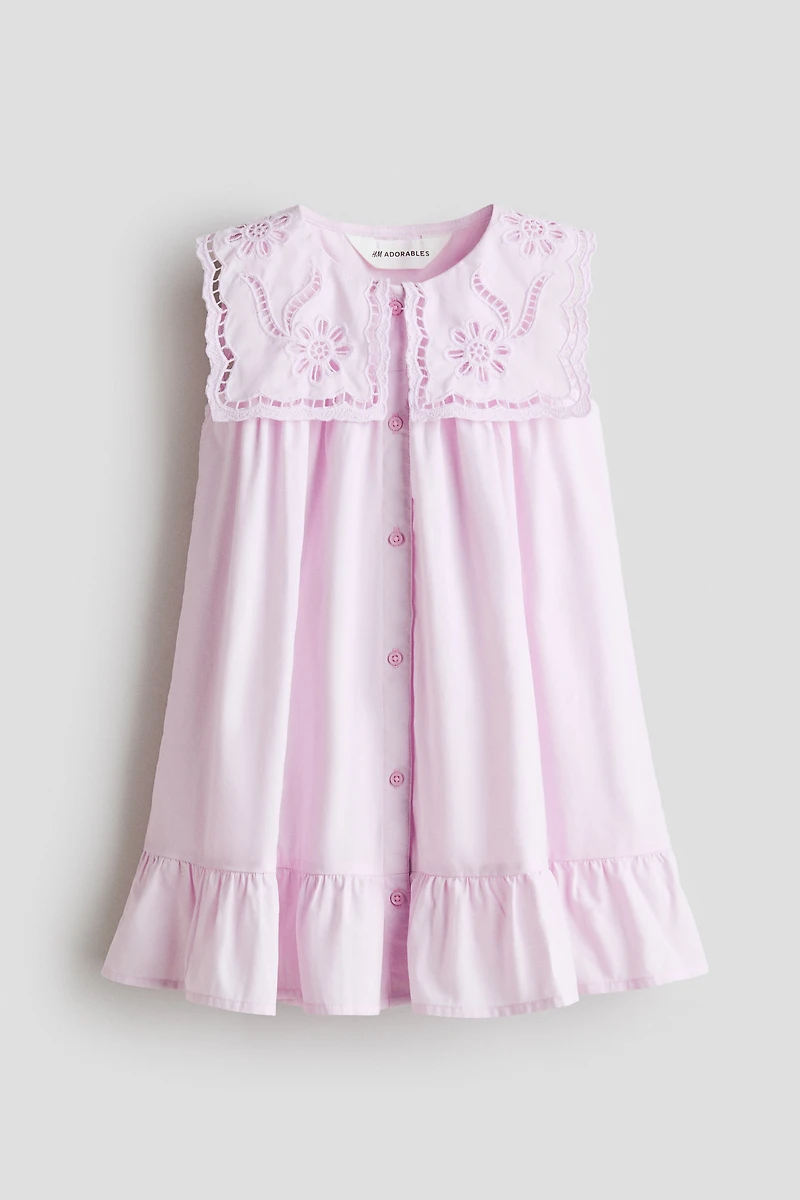 Cotton Dress with Sailor Collar