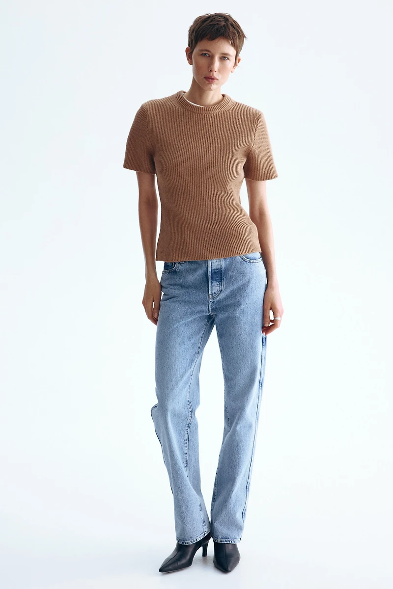 T-shirt en laine mélangée