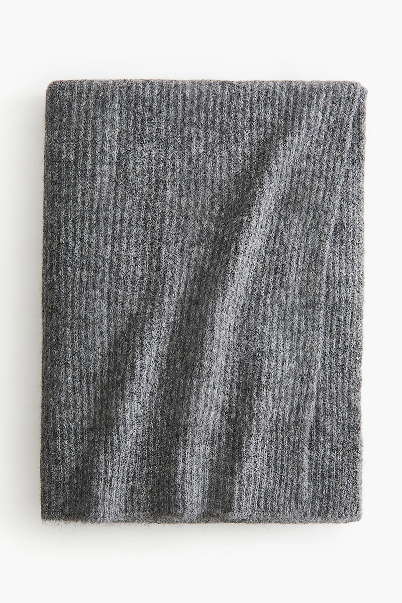 Couverture en tricot côtelé