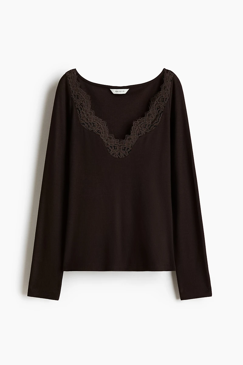 Lace-Trimmed Top
