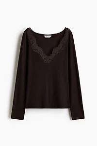 Lace-Trimmed Top