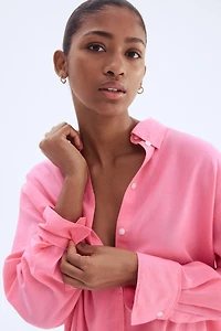 Oversized Linen-Blend Shirt