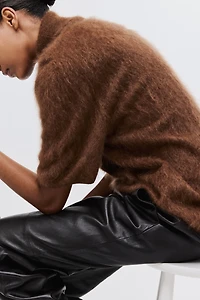 Haut à col roulé en cachemire brossé