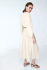 Oversized Tie-Belt Dress